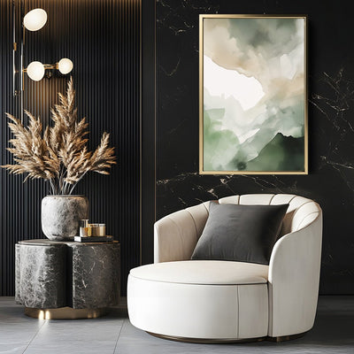 Canvas Wall Art Stretched Over Wooden Frame with Floating Frame and Mixed Colours Painting CV4205 - Al Rugaib Furniture