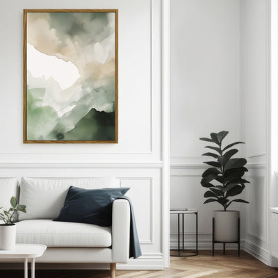 Canvas Wall Art Stretched Over Wooden Frame with Floating Frame and Mixed Colours Painting CV4205 - Al Rugaib Furniture