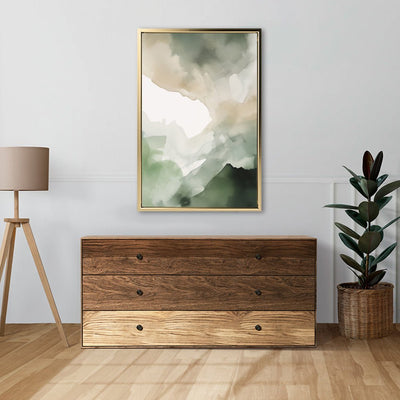 Canvas Wall Art Stretched Over Wooden Frame with Floating Frame and Mixed Colours Painting CV4205 - Al Rugaib Furniture