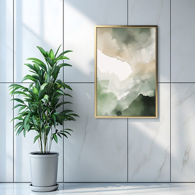 Canvas Wall Art Stretched Over Wooden Frame with Floating Frame and Mixed Colours Painting CV4205 - Al Rugaib Furniture