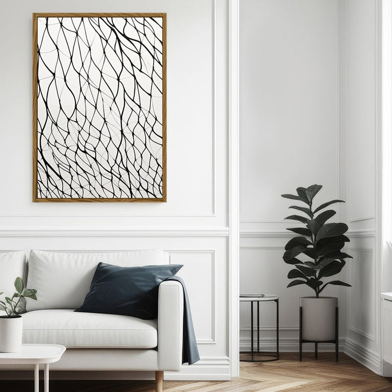 Canvas Wall Art Stretched Over Wooden Frame with Floating Frame and net Painting CV4206 - Al Rugaib Furniture