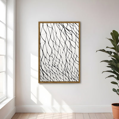 Canvas Wall Art Stretched Over Wooden Frame with Floating Frame and net Painting CV4206 - Al Rugaib Furniture