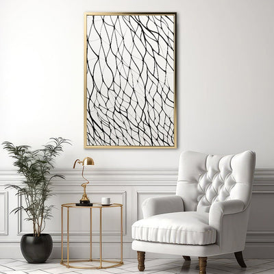 Canvas Wall Art Stretched Over Wooden Frame with Floating Frame and net Painting CV4206 - Al Rugaib Furniture