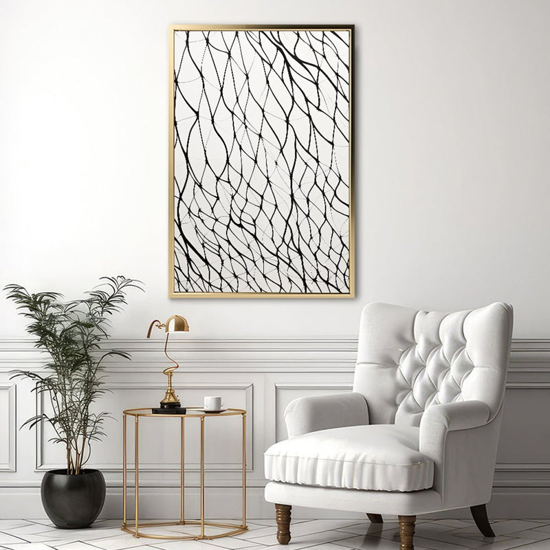 Canvas Wall Art Stretched Over Wooden Frame with Floating Frame and net Painting CV4206 - Al Rugaib Furniture