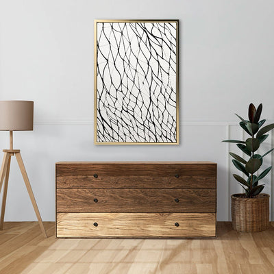 Canvas Wall Art Stretched Over Wooden Frame with Floating Frame and net Painting CV4206 - Al Rugaib Furniture