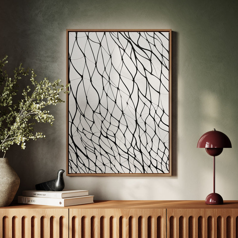 Canvas Wall Art Stretched Over Wooden Frame with Floating Frame and net Painting CV4206 - Al Rugaib Furniture