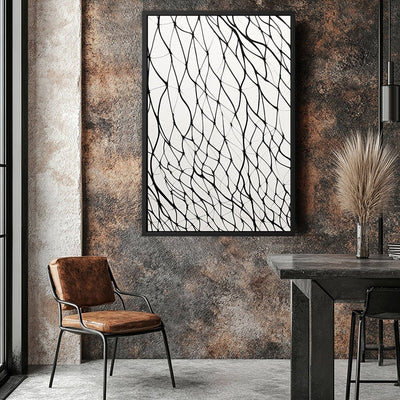 Canvas Wall Art Stretched Over Wooden Frame with Floating Frame and net Painting CV4206 - Al Rugaib Furniture