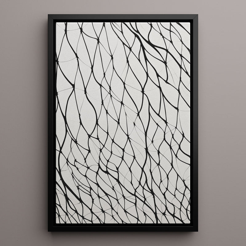 Canvas Wall Art Stretched Over Wooden Frame with Floating Frame and net Painting CV4206 - Al Rugaib Furniture