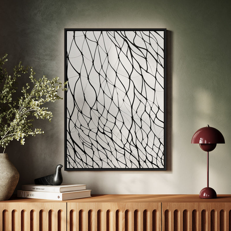 Canvas Wall Art Stretched Over Wooden Frame with Floating Frame and net Painting CV4206 - Al Rugaib Furniture