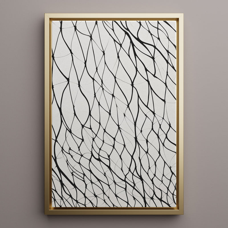 Canvas Wall Art Stretched Over Wooden Frame with Floating Frame and net Painting CV4206 - Al Rugaib Furniture