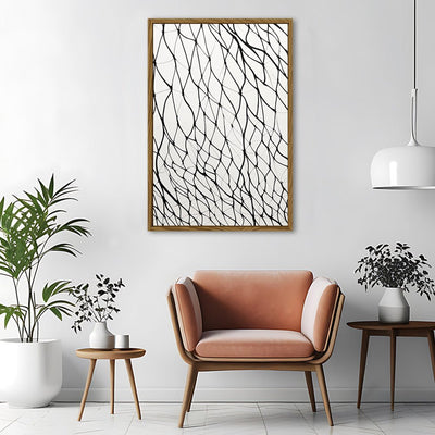 Canvas Wall Art Stretched Over Wooden Frame with Floating Frame and net Painting CV4206 - Al Rugaib Furniture