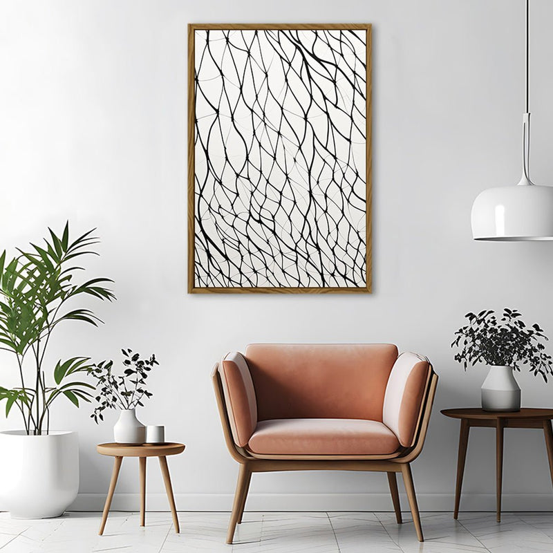 Canvas Wall Art Stretched Over Wooden Frame with Floating Frame and net Painting CV4206 - Al Rugaib Furniture
