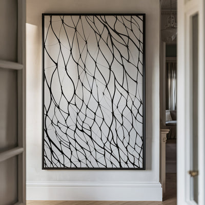 Canvas Wall Art Stretched Over Wooden Frame with Floating Frame and net Painting CV4206 - Al Rugaib Furniture