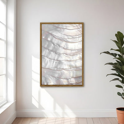 Canvas Wall Art Stretched Over Wooden Frame with Floating Frame and Pearly Shell Painting CV4207 - Al Rugaib Furniture