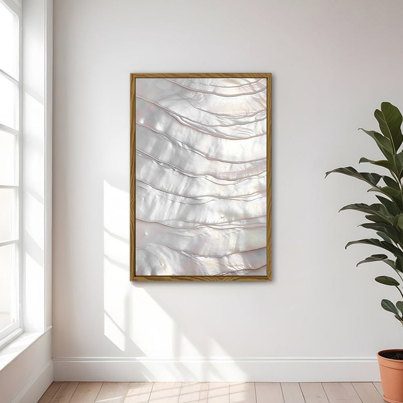 Canvas Wall Art Stretched Over Wooden Frame with Floating Frame and Pearly Shell Painting CV4207 - Al Rugaib Furniture