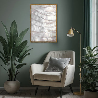 Canvas Wall Art Stretched Over Wooden Frame with Floating Frame and Pearly Shell Painting CV4207 - Al Rugaib Furniture
