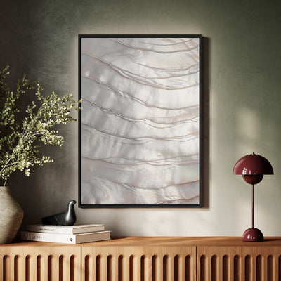 Canvas Wall Art Stretched Over Wooden Frame with Floating Frame and Pearly Shell Painting CV4207 - Al Rugaib Furniture
