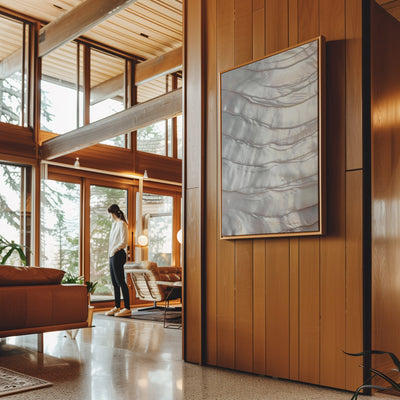 Canvas Wall Art Stretched Over Wooden Frame with Floating Frame and Pearly Shell Painting CV4207 - Al Rugaib Furniture