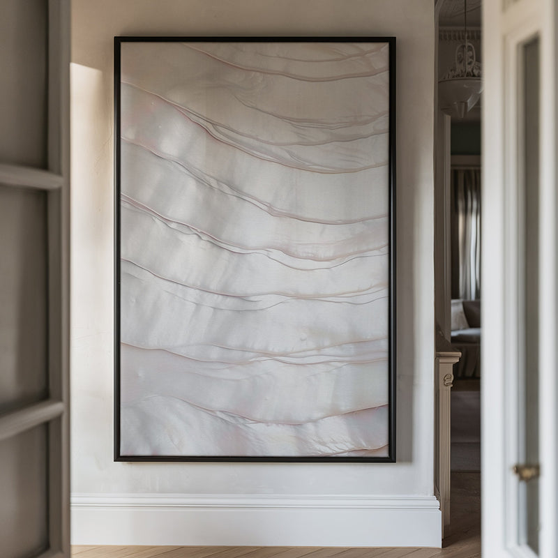 Canvas Wall Art Stretched Over Wooden Frame with Floating Frame and Pearly Shell Painting CV4207 - Al Rugaib Furniture