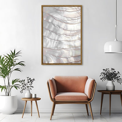 Canvas Wall Art Stretched Over Wooden Frame with Floating Frame and Pearly Shell Painting CV4207 - Al Rugaib Furniture