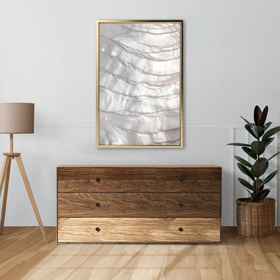 Canvas Wall Art Stretched Over Wooden Frame with Floating Frame and Pearly Shell Painting CV4207 - Al Rugaib Furniture