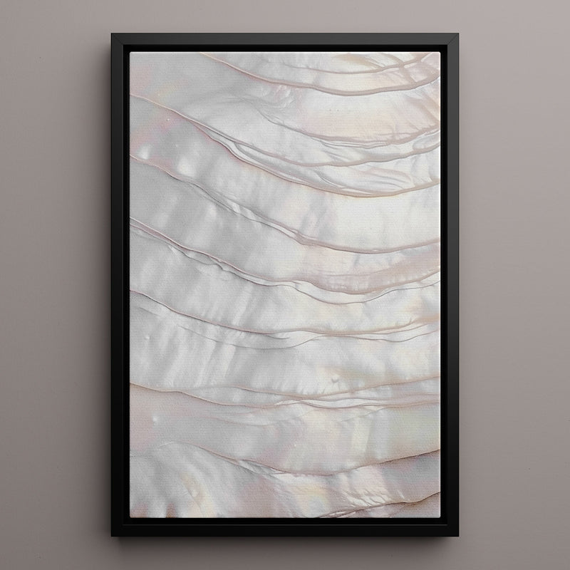 Canvas Wall Art Stretched Over Wooden Frame with Floating Frame and Pearly Shell Painting CV4207 - Al Rugaib Furniture