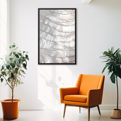 Canvas Wall Art Stretched Over Wooden Frame with Floating Frame and Pearly Shell Painting CV4207 - Al Rugaib Furniture