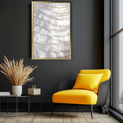 Canvas Wall Art Stretched Over Wooden Frame with Floating Frame and Pearly Shell Painting CV4207 - Al Rugaib Furniture