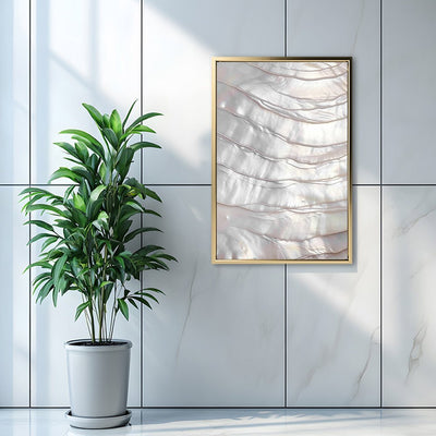 Canvas Wall Art Stretched Over Wooden Frame with Floating Frame and Pearly Shell Painting CV4207 - Al Rugaib Furniture