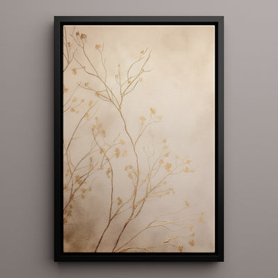 Canvas Wall Art Stretched Over Wooden Frame with Floating Frame and plant Painting CV4209 - Al Rugaib Furniture