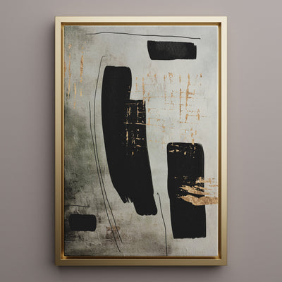 Canvas Wall Art Stretched Over Wooden Frame with Floating Frame and Rectangles Painting CV4212 - Al Rugaib Furniture