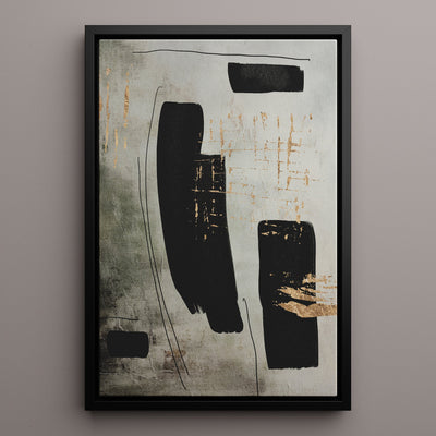 Canvas Wall Art Stretched Over Wooden Frame with Floating Frame and Rectangles Painting CV4212 - Al Rugaib Furniture