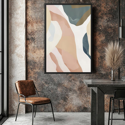 Canvas Wall Art Stretched Over Wooden Frame with Floating Frame and Road Abstract Painting CV4213 - Al Rugaib Furniture