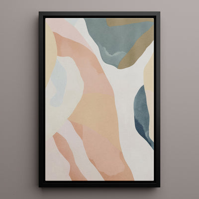 Canvas Wall Art Stretched Over Wooden Frame with Floating Frame and Road Abstract Painting CV4213 - Al Rugaib Furniture