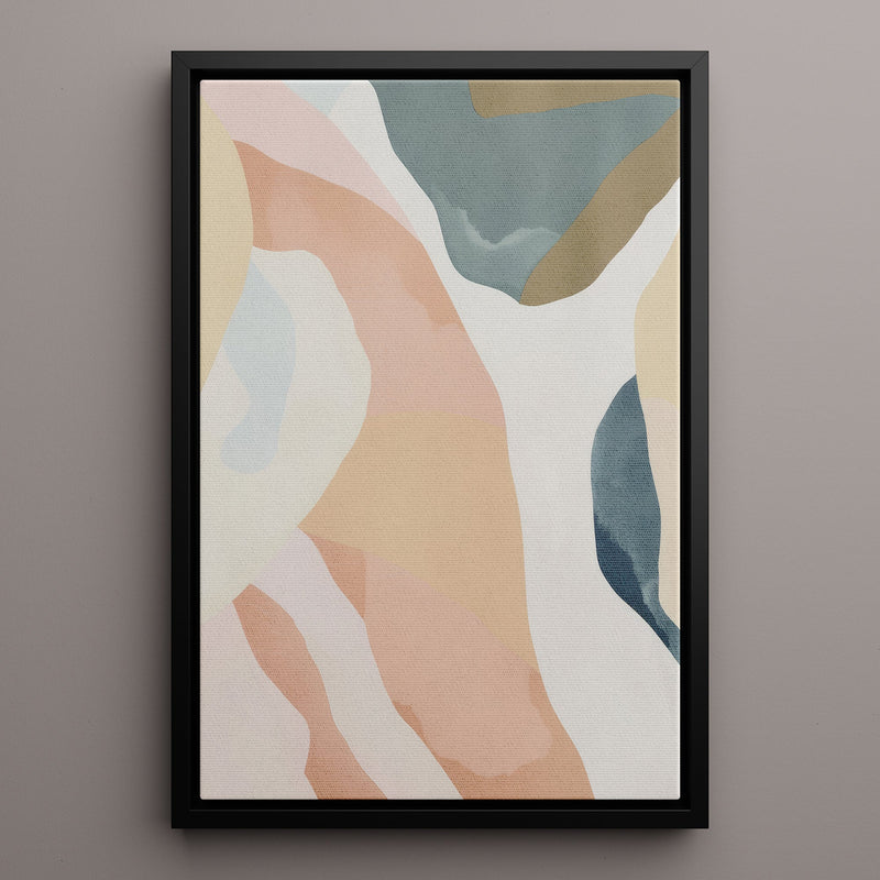 Canvas Wall Art Stretched Over Wooden Frame with Floating Frame and Road Abstract Painting CV4213 - Al Rugaib Furniture