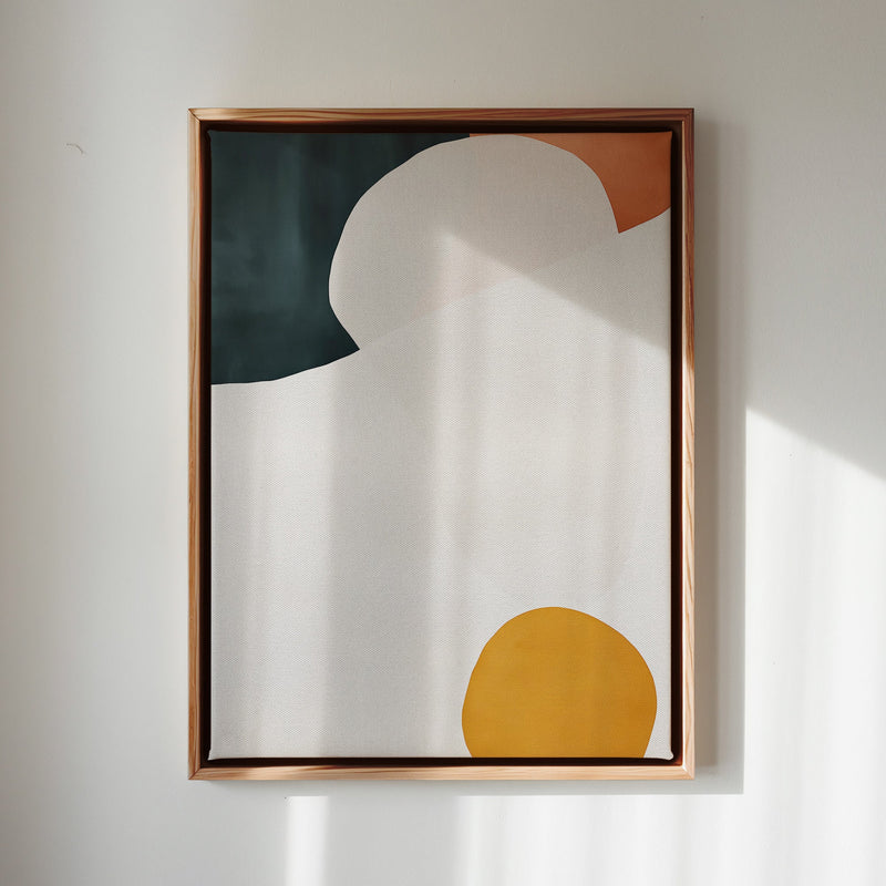 Canvas Wall Art Stretched Over Wooden Frame with Floating Frame and Rock Abstract Painting CV4214 - Al Rugaib Furniture