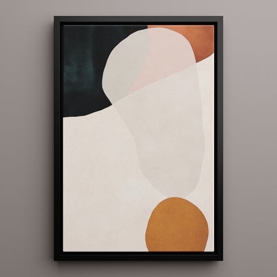 Canvas Wall Art Stretched Over Wooden Frame with Floating Frame and Rock Abstract Painting CV4214 - Al Rugaib Furniture