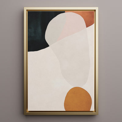 Canvas Wall Art Stretched Over Wooden Frame with Floating Frame and Rock Abstract Painting CV4214 - Al Rugaib Furniture