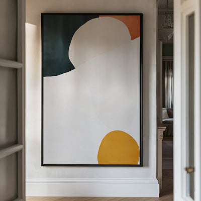 Canvas Wall Art Stretched Over Wooden Frame with Floating Frame and Rock Abstract Painting CV4214 - Al Rugaib Furniture