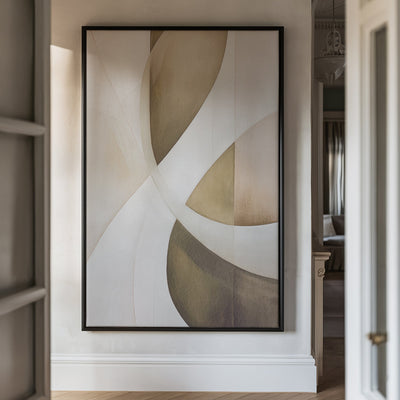 Canvas Wall Art Stretched Over Wooden Frame with Floating Frame and Shades Of Brown Painting CV4220 - Al Rugaib Furniture