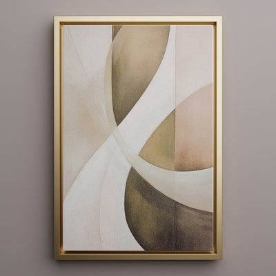 Canvas Wall Art Stretched Over Wooden Frame with Floating Frame and Shades Of Brown Painting CV4220 - Al Rugaib Furniture