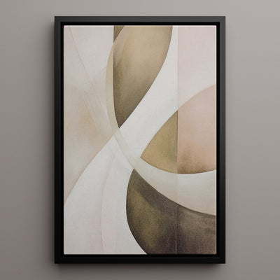 Canvas Wall Art Stretched Over Wooden Frame with Floating Frame and Shades Of Brown Painting CV4220 - Al Rugaib Furniture