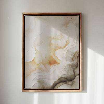 Canvas Wall Art Stretched Over Wooden Frame with Floating Frame and Shades Of Brown Painting CV4223 - Al Rugaib Furniture