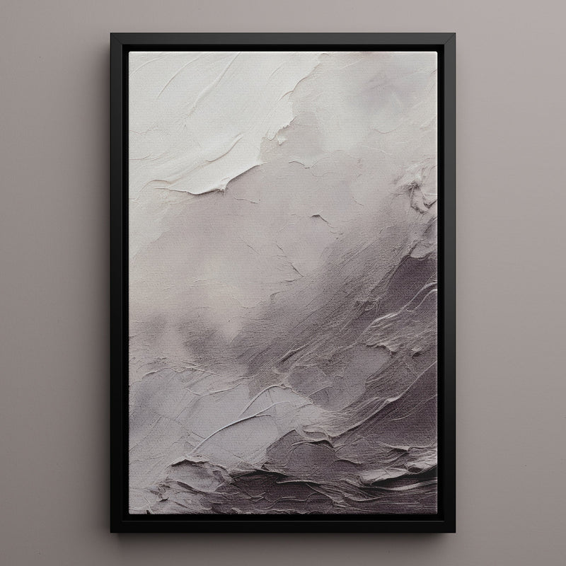 Canvas Wall Art Stretched Over Wooden Frame with Floating Frame and Shades Of Grey Painting CV4226 - Al Rugaib Furniture
