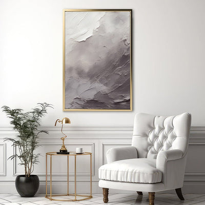 Canvas Wall Art Stretched Over Wooden Frame with Floating Frame and Shades Of Grey Painting CV4226 - Al Rugaib Furniture