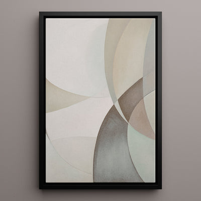 Canvas Wall Art Stretched Over Wooden Frame with Floating Frame and Shapes Painting CV4228 - Al Rugaib Furniture