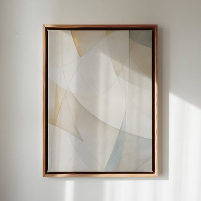 Canvas Wall Art Stretched Over Wooden Frame with Floating Frame and Shapes Painting CV4237 - Al Rugaib Furniture