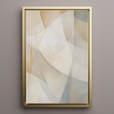 Canvas Wall Art Stretched Over Wooden Frame with Floating Frame and Shapes Painting CV4237 - Al Rugaib Furniture