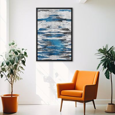 Canvas Wall Art Stretched Over Wooden Frame with Floating Frame and Shattered Abstract Painting CV4238 - Al Rugaib Furniture