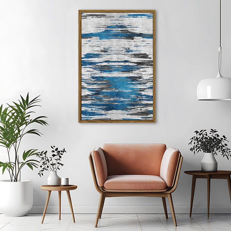 Canvas Wall Art Stretched Over Wooden Frame with Floating Frame and Shattered Abstract Painting CV4238 - Al Rugaib Furniture
